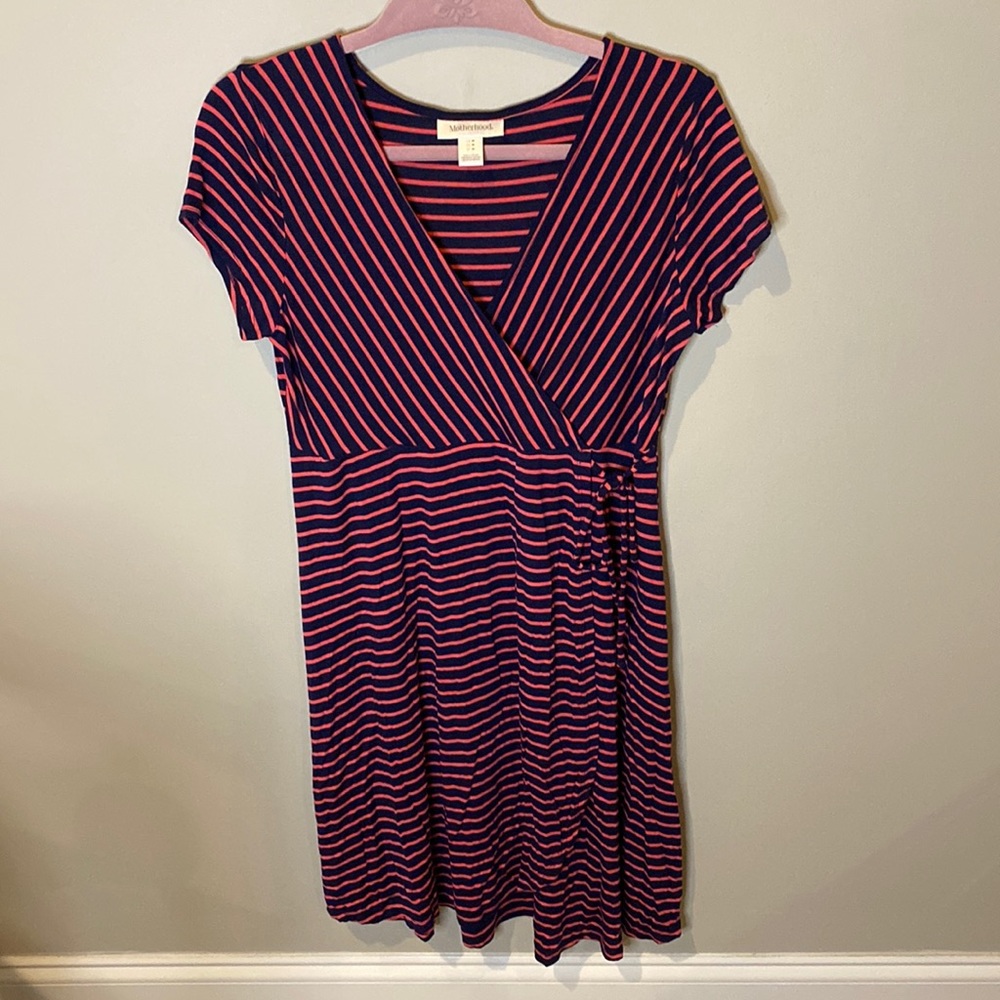 Motherhood Maternity Short Sleeve V-Neck Dress
